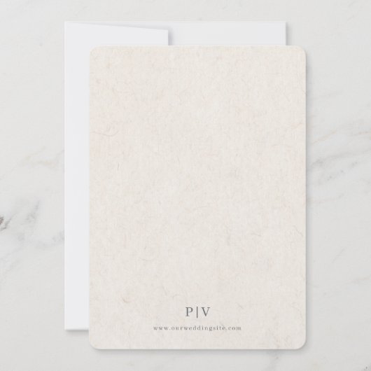 Faire-part de mariage d'amour papillon (Dos)