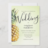 Faire-part de mariage d'ananas tropical (Devant)