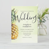 Faire-part de mariage d'ananas tropical (Debout devant)