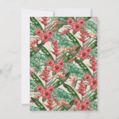 Faire-part de mariage d'ananas tropical (Dos)