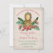 Faire-part de mariage d'ananas tropical (Devant)