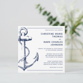 Faire-part de mariage d'Ancre des navires de la ma (Debout devant)