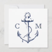 Faire-part de mariage d'Ancre des navires de la ma (Dos)