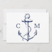 Faire-part de mariage d'Ancre des navires de la ma (Dos)