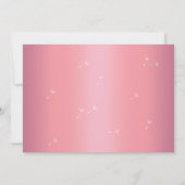 Faire-part de mariage Dandelion en or Rose et gris (Dos)