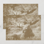 Faire-part de mariage d'andouillers de faune de (Devant / Derrière)