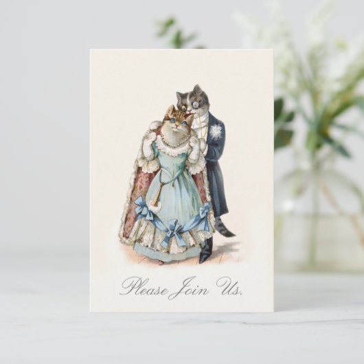 Faire-part de mariage d'anniversaire avec art féli (Debout devant)