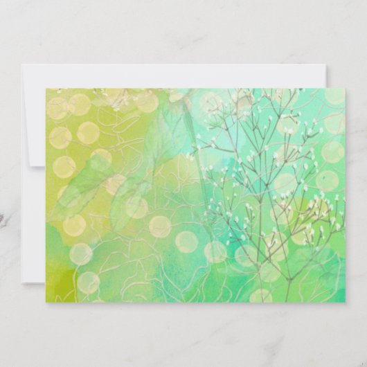 Faire-part de mariage dans Designer Green (Dos)