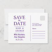 Faire-part de mariage dans les White Mountains New (Dos)