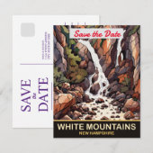 Faire-part de mariage dans les White Mountains New (Devant / Derrière)