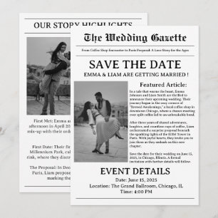Faire-Part de Mariage dans un Journal