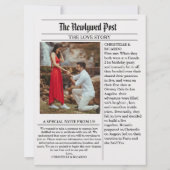 Faire-part de mariage dans un journal moderne pour (Dos)