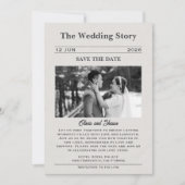Faire-part de mariage dans un journal pour annonce (Devant)