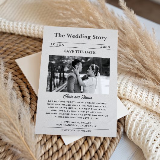Faire-part de mariage dans un journal pour annonce