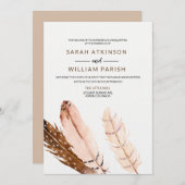 Faire-part de mariage d'aquarelle (Devant / Derrière)