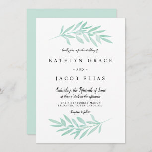 Faire-part de mariage d'aquarelle