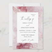 Faire-part de mariage d'aquarelle (Devant)