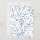 Faire-part de mariage d'aquarelle à cadre floral b (Dos)