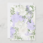 Faire-part de mariage d'aquarelle à périwinkle bot (Dos)