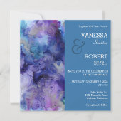 Faire-part de mariage d'aquarelle Abstrait (Devant)