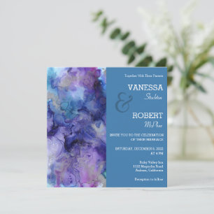Faire-part de mariage d'aquarelle Abstrait