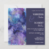 Faire-part de mariage d'aquarelle Abstrait (Devant)