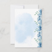 Faire-part de mariage d'aquarelle bleu (Dos)