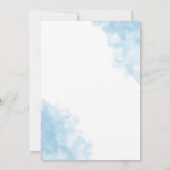 Faire-part de mariage d'aquarelle bleu (Dos)