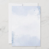 Faire-part de mariage d'aquarelle bleu (Dos)