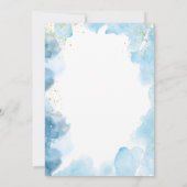 Faire-part de mariage d'aquarelle bleu (Dos)