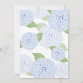 Faire-part de mariage d'aquarelle Blue Hydrangea (Dos)