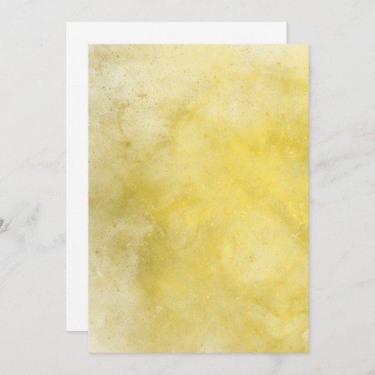 Faire-part de mariage d'aquarelle canaire vierge (Devant / Derrière)