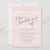 Faire-part de mariage d'aquarelle Chiffon | Blush (Devant)