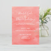 Faire-part de mariage d'aquarelle Coral Dreams (Debout devant)
