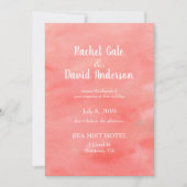Faire-part de mariage d'aquarelle Coral Dreams (Devant)