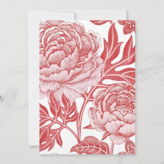 Faire-part de mariage d'aquarelle de cadre de fleu (Dos)