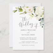 Faire-part de mariage d'aquarelle de champagne bot (Devant)