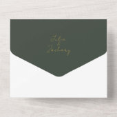 Faire-part de mariage d'aquarelle de forêt (Verso)