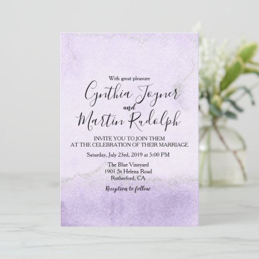 Faire-part de mariage d'aquarelle de la Parties sc (Debout devant)