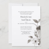 Faire-part de mariage d'aquarelle de la photo de S (Dos)