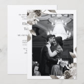 Faire-part de mariage d'aquarelle de la photo de S (Devant / Derrière)