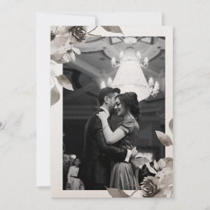 Faire-part de mariage d'aquarelle de la photo de S