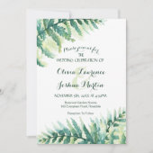Faire-part de mariage d'aquarelle de verdure (Devant)