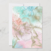 Faire-part de mariage d'aquarelle d'été Abstrait (Dos)