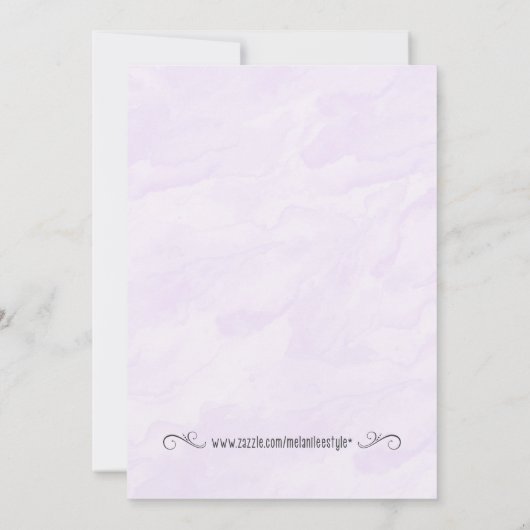 Faire-part de mariage d'aquarelle d'inséparable (Dos)