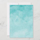 Faire-part de mariage d'aquarelle du lac Swan turq (Dos)