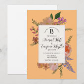 Faire-part de mariage d'aquarelle Fleur sauvage fl (Devant / Derrière)