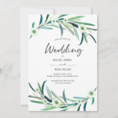 Faire-part de mariage d'aquarelle fleurie d'Eucaly (Devant)