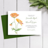 Faire-part de mariage d'aquarelle florale