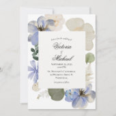 Faire-part de mariage d'aquarelle florale (Devant)